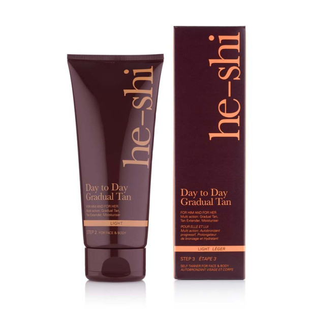 DAY TO DAY GRADUAL TAN, Autobronzant progressif léger, 200ml He-Shi - Parashop