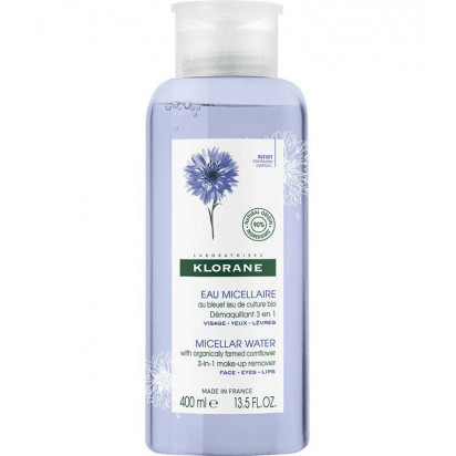 BLEUET Eau démaquillante apaisante au bleuet, 400ml Klorane - Parashop