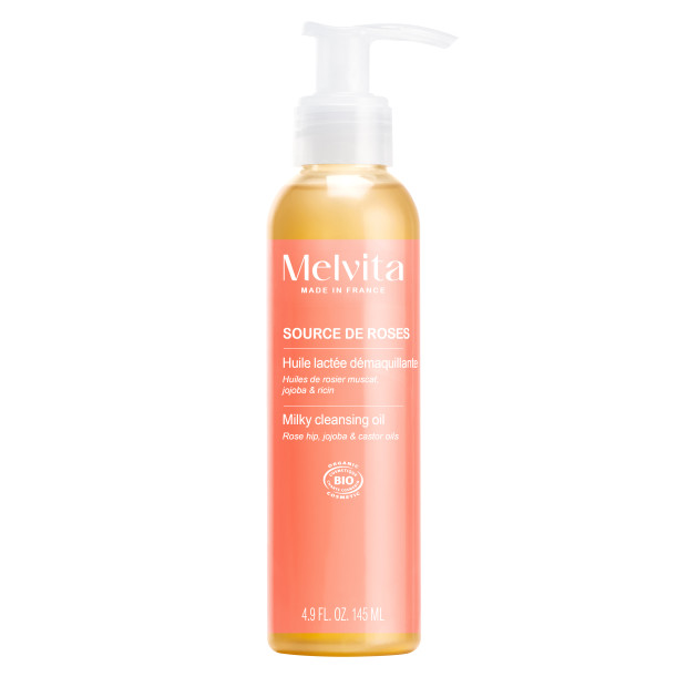 Melvita Source De Roses Huile Lactée Démaquillante Bio, 145ml | Parashop.com