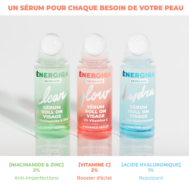 Sérum Roll On Visage Glow 2% Vitamine C, 30ml