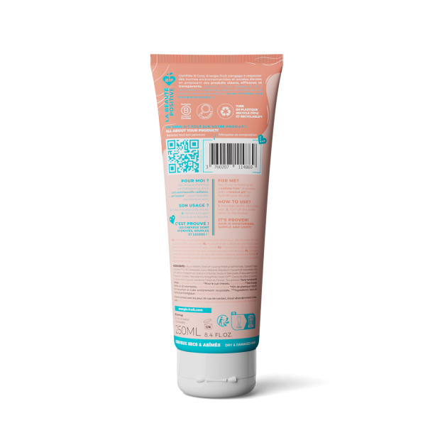Shampoing Sans Sulfates Cheveux Abîmés Monoï & Huile De Macadamia Bio, 250ml