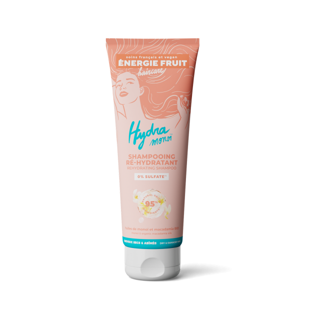 ENERGIE FRUIT Shampoing sans sulfates cheveux abîmés monoï & huile de macadamia bio, 250ml | Parashop.com