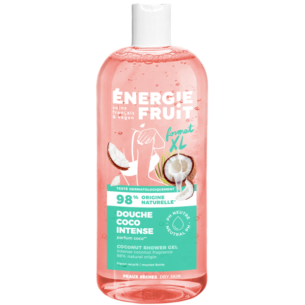 Energie Fruit Gel douche nourrissant coco et beurre de karité bio 98%, 500ml | Parashop.com