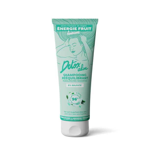 Energie Fruit Shampooing Clean Detox The Vert racines grasses pointes sèches, 250ml | Parashop.com