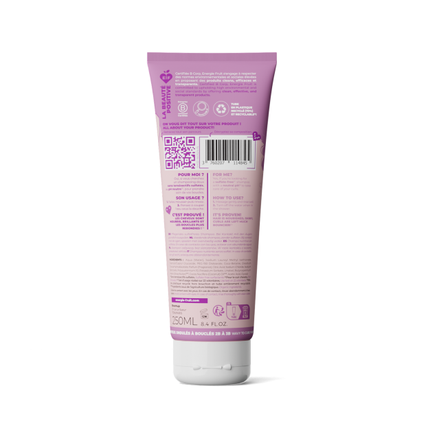 Shampoing sans sulfates cheveux bouclés coco & huile de karité bio, 250ml Energie Fruit - Parashop