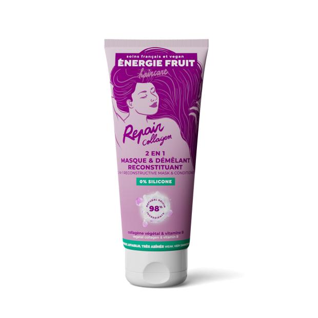 Energie Fruit Masque & Démêlant 2 en 1 Reconstituant Collagène Végétal & Vitamine B, 200ml | Parashop.com