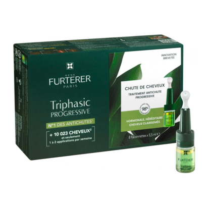 Triphasic Progressive Chute de Cheveux Traitement Antichute Progressive, 8x5.5ml
