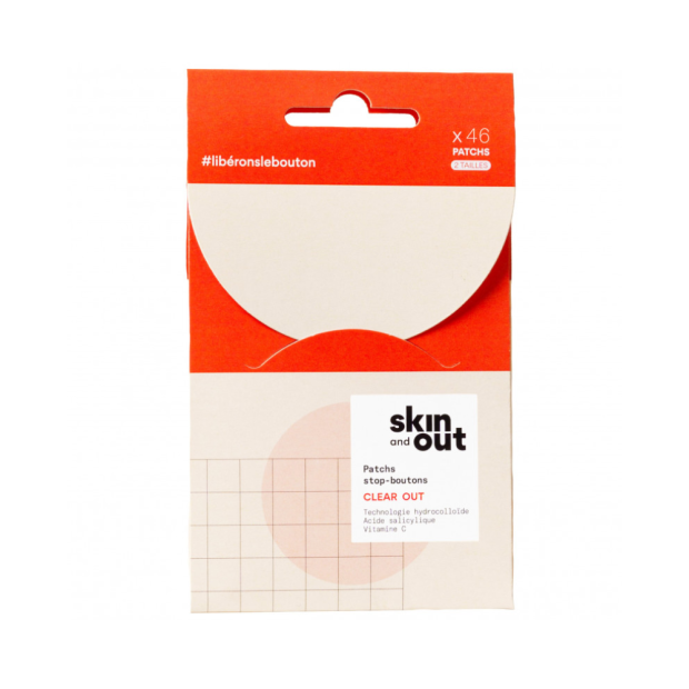 Skin&Out CLEAR OUT Patchs stop-boutons, x46 | Parashop.com