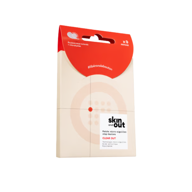 Skin&Out CLEAR OUT Patchs micro-aiguilles stop-boutons, x9 | Parashop.com