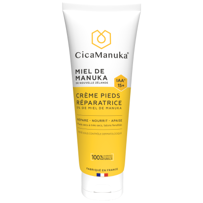 Crème pieds réparatrice bio au Miel de Manuka IAA 15+, 75ml Cicamanuka - Parashop