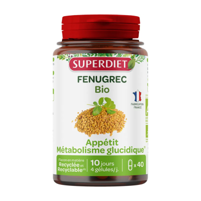 Fenugrec Bio, 40 gélules - Parashop.com