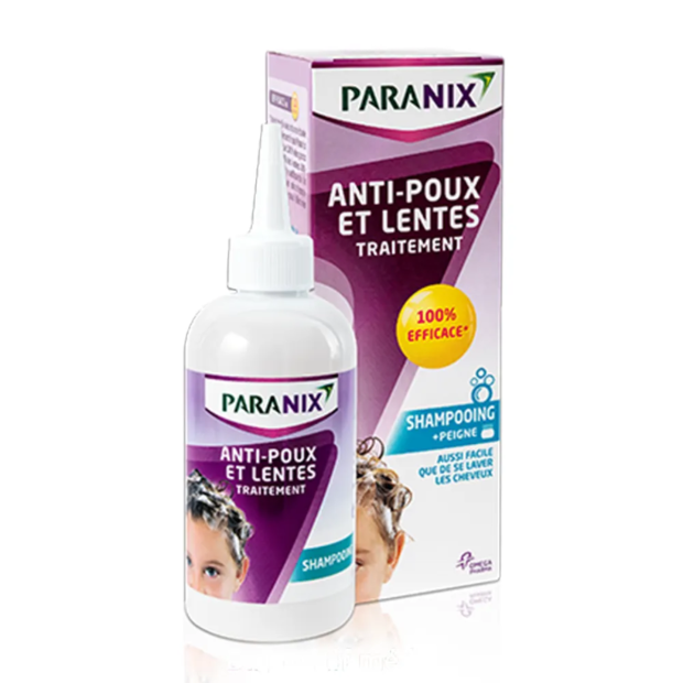 Paranix Anti Poux Et Lentes Traitement Shampooing + Peigne, 200ml - Parashop.com