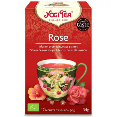 Infusion saveur Rose, 17 sachets Yogi Tea - Parashop