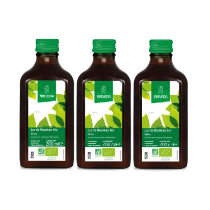 Weleda Bouleau Trio Jus de Bouleau Bio Détox, 3x200ml | Parashop.com