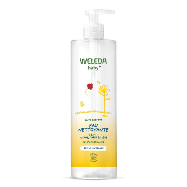 Weleda Baby Eau Nettoyante au Calendula 3en1 Sans Parfum, 400ml | Parashop.com