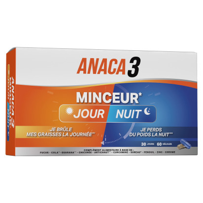 Anaca3 Minceur Jour & Nuit - 1 mois, 60 gélules | Parashop.com