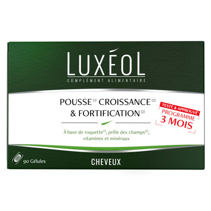 Luxéol Pousse Croissance & Fortification (3 Mois), 90 Gélules | Parashop.com