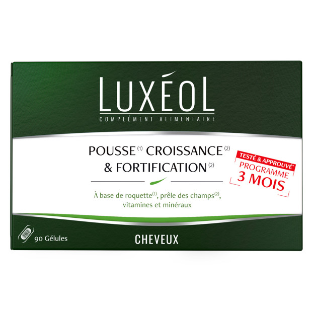 Luxéol Pousse Croissance & Fortification (3 Mois), 90 Gélules | Parashop.com
