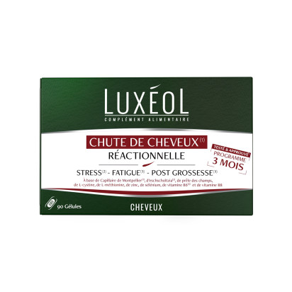Luxéol Chute De Cheveux Réactionnelle - 3 mois, 90 Gélules | Parashop.com