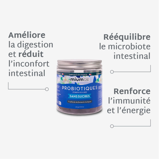 Gummies Probiotiques Sans Sucre, 42 Gummies
