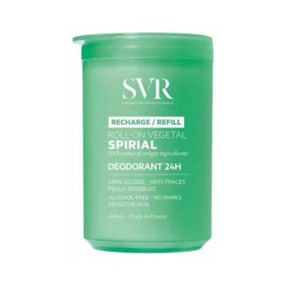 Spirial Déodorant 24h Végétal Roll-On Recharge, 50ml - Parashop.com