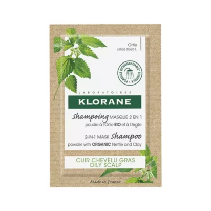 Séboréducteur Shampoing Masque 2en1 Poudre à l'Ortie Bio et à l'Argile, 8 sachets - Parashop.com