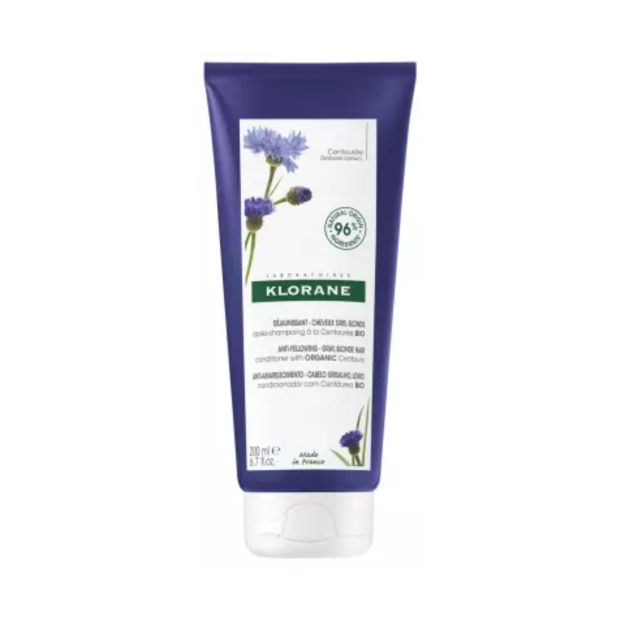 Déjaunissant Cheveux Gris ou Blonds Après-Shampoing à la Centaurée Bio, 200ml - Parashop.com