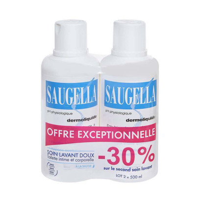 Saugella Dermoliquide Hygiène Intime 2x500ml + 100ml