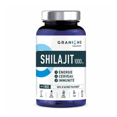Shilajit 1000mg Energie Cerveau Immunité 1 mois, 60 gélules - Parashop.com