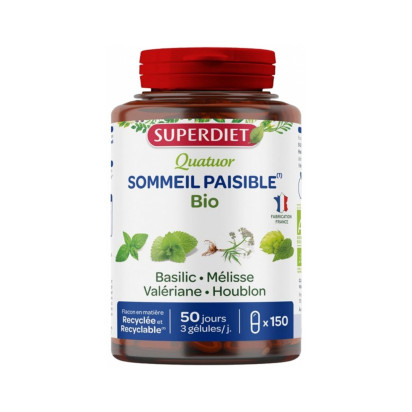 Quatuor Mélisse Sommeil Paisible Bio, 150 Gélules