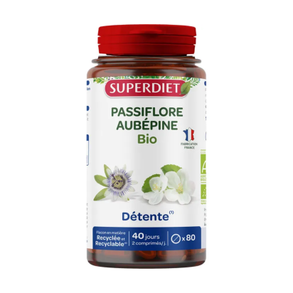 Passiflore-Aubepine Bio, 80 Comprimés - Parashop.com