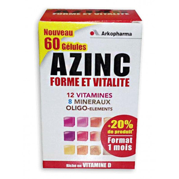 AZINC® Forme et vitalité, Boîte 60 gélules