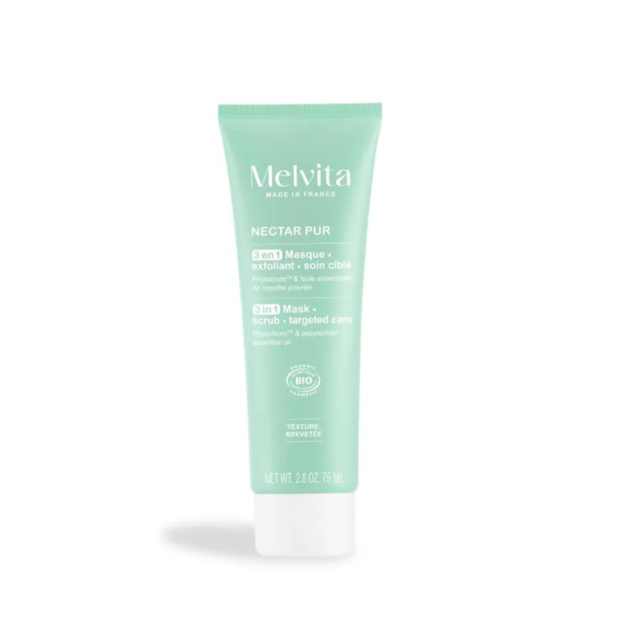 Nectar Pur Masque Exfoliant 3-en-1 Bio, 75ml - Parashop.com