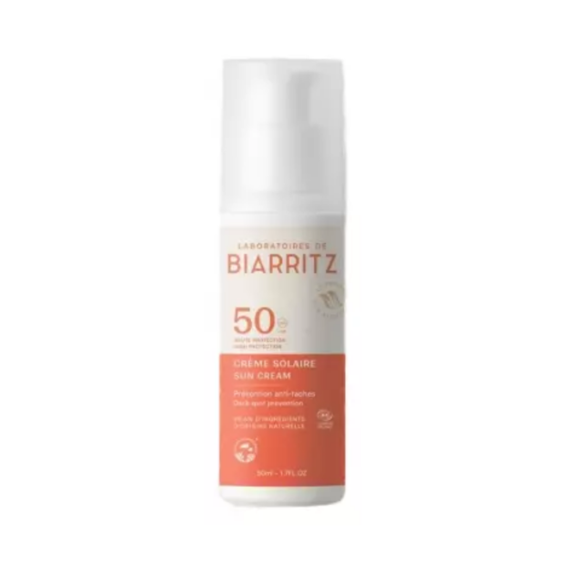Crème Solaire Visage SPF50 Bio, 50ml - Parashop.com