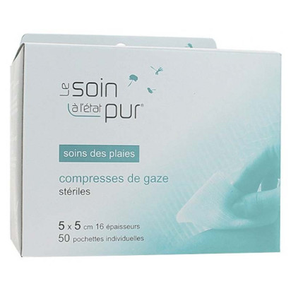 Compresses gaze stérile 5x5cm, x50