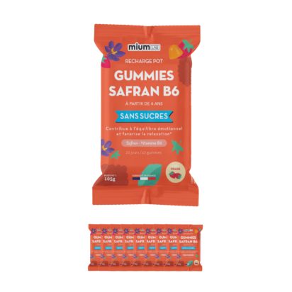 Recharge Gummies Safran B6 Equilibre Emotionnel Sans Sucre, 42 Gummies - Parashop.com