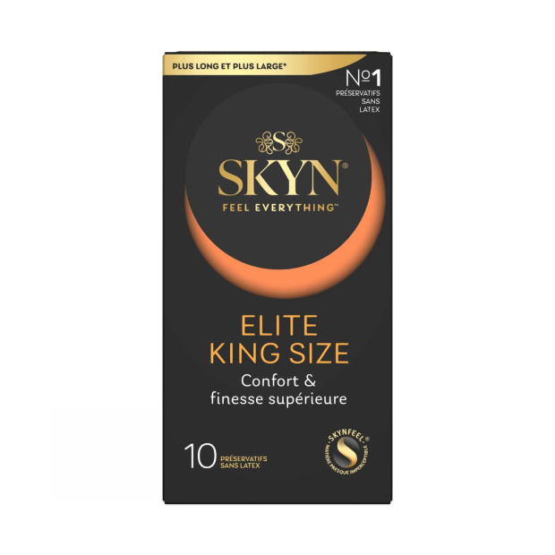 Skyn Elite King Size Confort & Finesse supérieure, Boite de 10 - Parashop.com