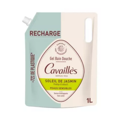 Gel Bain Douche Peaux Sensibles Soleil de Jasmin Éco-Recharge, 1L - Parashop.com