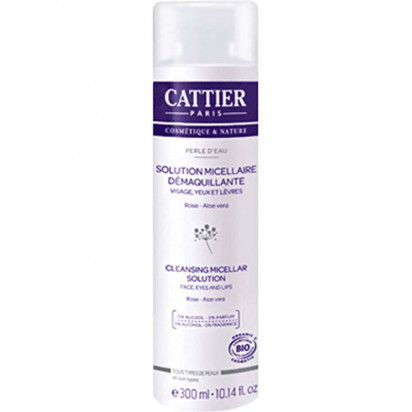 Solution micellaire démaquillante rose aloe vera, 300ml Cattier - Parashop
