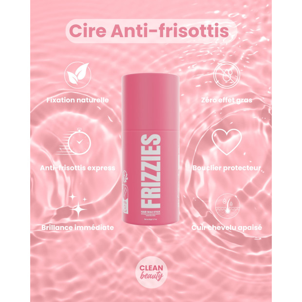 Frizzies Cire en Stick Cheveux Anti-Frisottis, 50g
