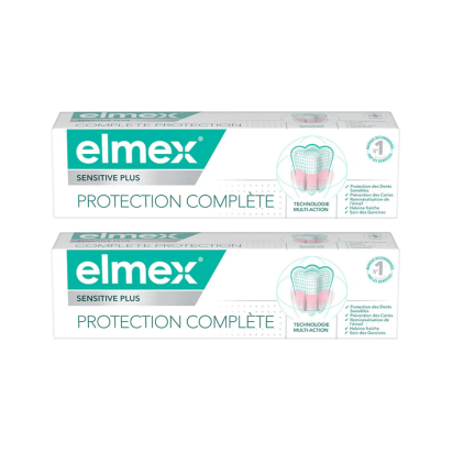 Protection Complète Dentifrice Sensitive Plus, lot 2x75ml
