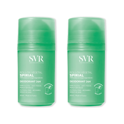 Spirial Déodorant 24h Végétal Roll-On, Lot 2x50ml