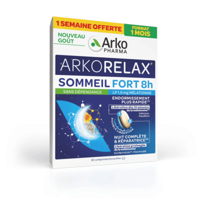 Arkorelax Sommeil Fort 8H 30 Comprimés Offre Spéciale | Parashop.com