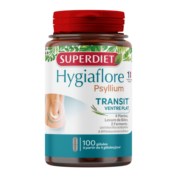 Hygiaflore transit ventre plat, 150 comprimés Super Diet - Parashop.com