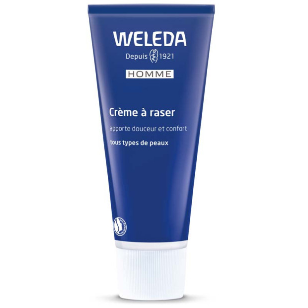 Crème à raser, peaux sensibles, 75ml Weleda - Parashop