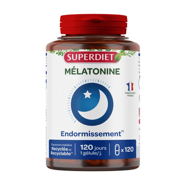 Mélatonine détente & sommeil, 120 gélules Super Diet | Parashop.com