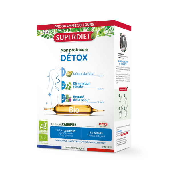 Protocole Détox, 30 ampoules Super Diet | Parashop.com
