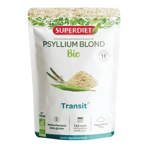 Psyllium poudre bio, 200g Super Diet | Parashop.com
