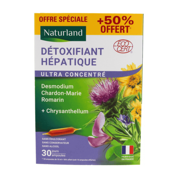 Détoxifiant Hépatique, 20 Ampoules + 10 Ampoules Offertes | Parashop.com