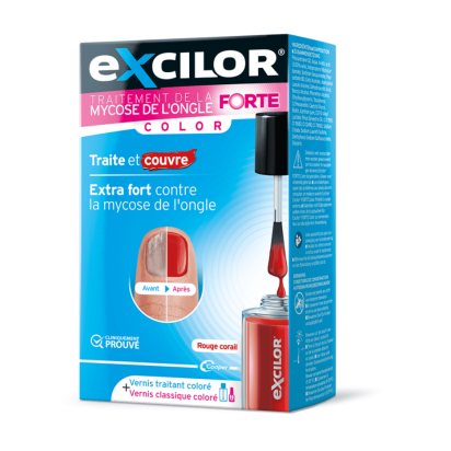 Excilor Forte Traitement Mycose de l'Ongle Coloré + Vernis Classique Coloré, 30ml | Parashop.com